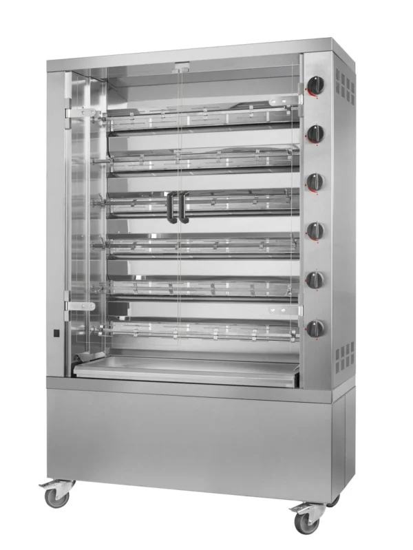 Elektrický gril na kuřata PREMIUM se 6 rožněmi pro 36 kuřat - 1190 x 480 x 1360 mm - Image 3