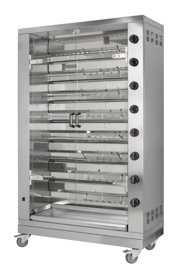 Plynový gril na kuřata PREMIUM s 8 rožněmi pro 48 kuřat - 1100 x 480 x 1920 mm - Image 3