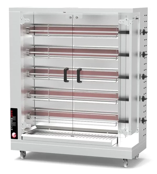 Plynový gril na kuřata PREMIUM s 5 rožněmi pro 25 kuřat - 1150 x 472 x 1344 mm - Image 4