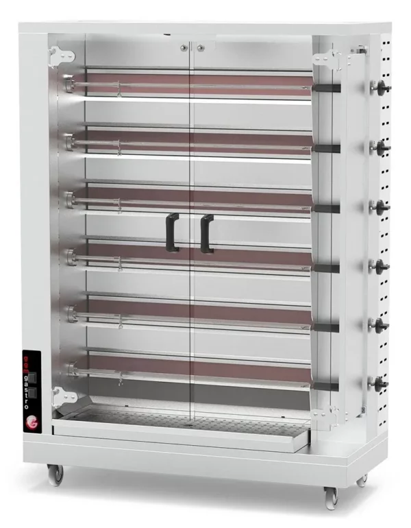 Plynový gril na kuřata PREMIUM se 6 rožněmi pro 30 kuřat - Š1150xH550xV1520mm - Image 4