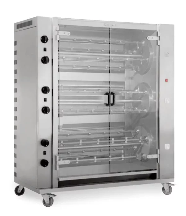 Plynový gril na kuřata Rotation PREMIUM s 12 rožněmi pro 72 kuřat - 1395 x 660 x 1876 mm - Image 3