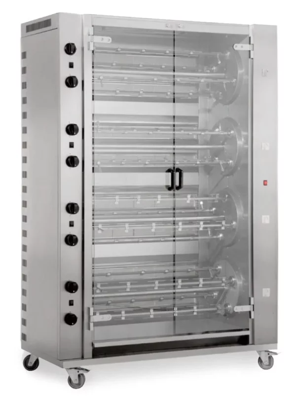 Plynový gril na kuřata Rotation PREMIUM s 16 rožněmi pro 96 kuřat - 1395 x 660 x 2057 mm - Image 3