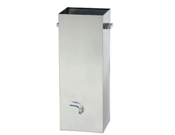 Čistící nádrž na grilovací rožně na kuřata - 580 x 300 x 990 mm