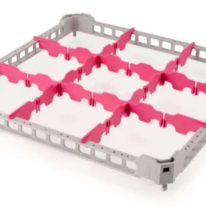 Hrana na připevnění košíku na sklo - 500x500mm - 9 přihrádek