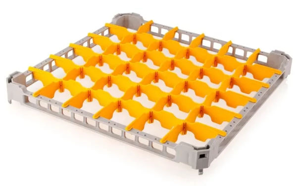 Hrana uchycení pro košík na sklo - 500x500mm - 36 přihrádek
