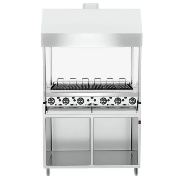 Plynový gril BERLÍN - 1360mm - dřevěné čelo - černá žula pracovní deska - Image 6