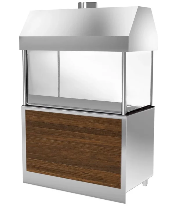 Plynový gril BERLÍN - 1360mm - dřevěné čelo - černá žula pracovní deska - Image 7