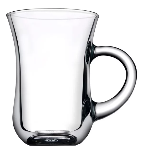 (48 kusů) sklenice na čaj s ouškem - AQUA - 140 ml - sada 6 ks - Image 2