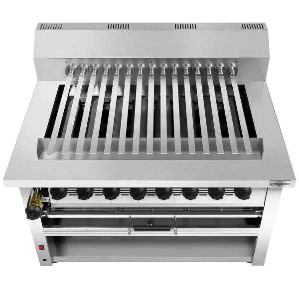 Plynový vysokovýkonný gril na Adana & Schisch Kebab - s 15 automat. rotující špízy - Image 4