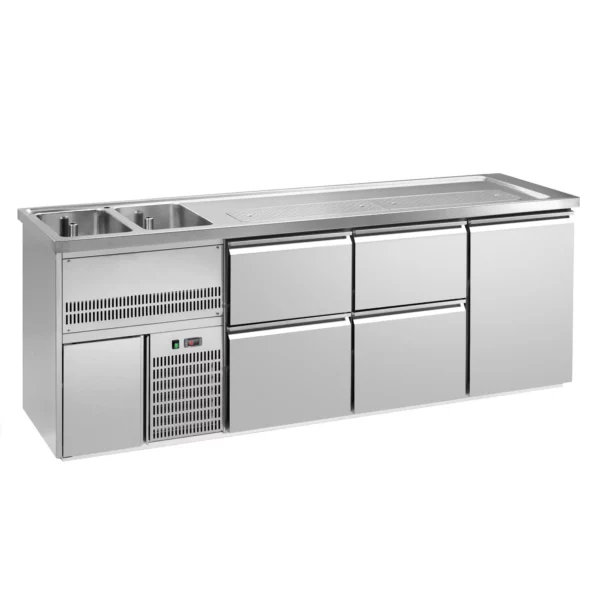Pivní bar PREMIUM PLUS - 2500 x 700 mm - 1 dvířka a 4 zásuvky - Image 3