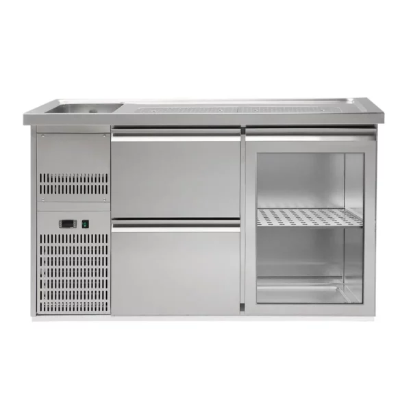 Pivní bar PREMIUM PLUS - 1550x700mm - 1 skleněná dvířka a 2 zásuvky - Image 3