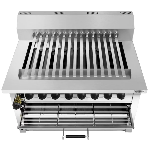 Plynový vysokovýkonný gril na Adana & Schisch Kebab - s 15 automat. rotující špízy - Image 5