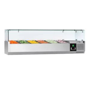 Chladící vitrína PREMIUM - 1,4 x 0,34 m - pro 6x 1/4 GN-nádobu