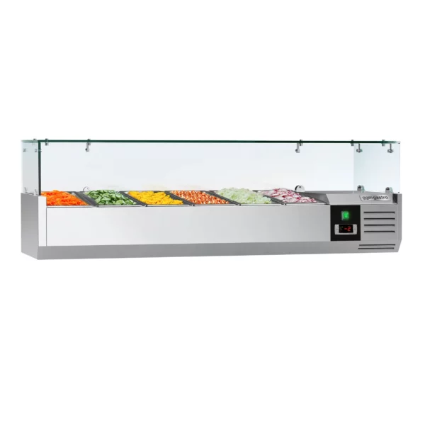 Chladící vitrína PREMIUM - 1,4 x 0,4 m - pro 6x 1/3 N-nádobu