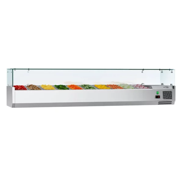 Chladící vitrína ECO - 2,0 x 0,34 m - pro 10x 1/4 GN-nádobu