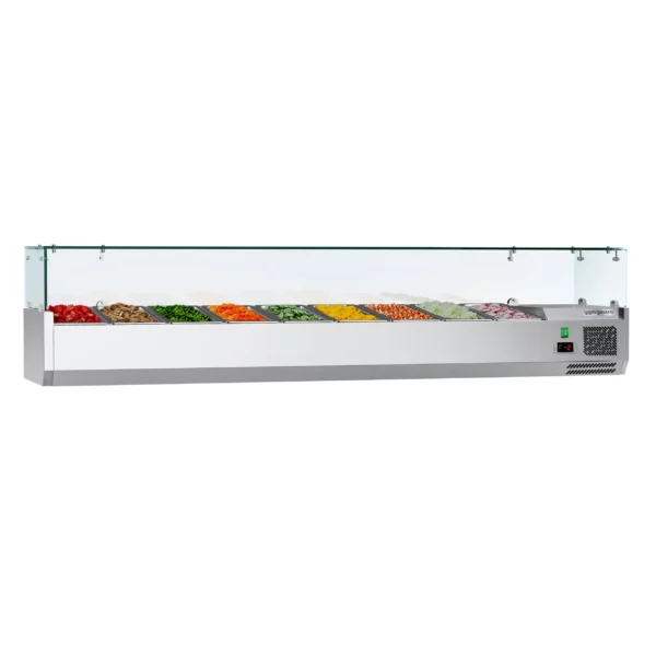 Chladící vitrína ECO - 2,0 x 0,4 m - pro 9x 1/3 GN-nádobu