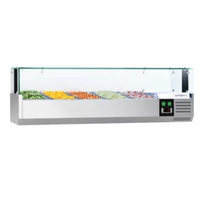 Chladící vitrína PREMIUM s LED světlem - 1200x335mm - 5x GN 1/4