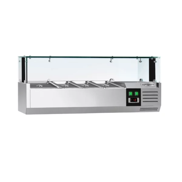 Chladící vitrína PREMIUM s LED světlem - 1200x335mm - 5x GN 1/4 - Image 2
