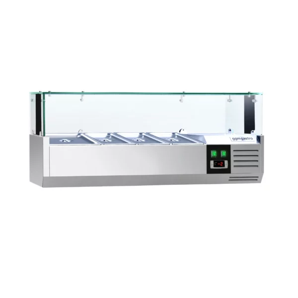 Chladící vitrína PREMIUM s LED světlem - 1200x335mm - 5x GN 1/4 - Image 3