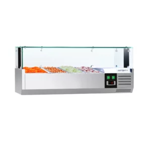 Chladící vitrína PREMIUM s LED světlem - 1200x335mm - 5x GN 1/4