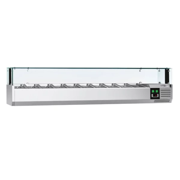 Chladící vitrína PREMIUM - 2,0 x 0,34 m - pro 10x 1/4 GN-nádobu - Image 5