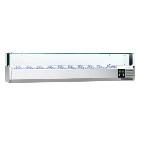 Chladící vitrína PREMIUM - 2,0 x 0,34 m - pro 10x 1/4 GN-nádobu - Image 2