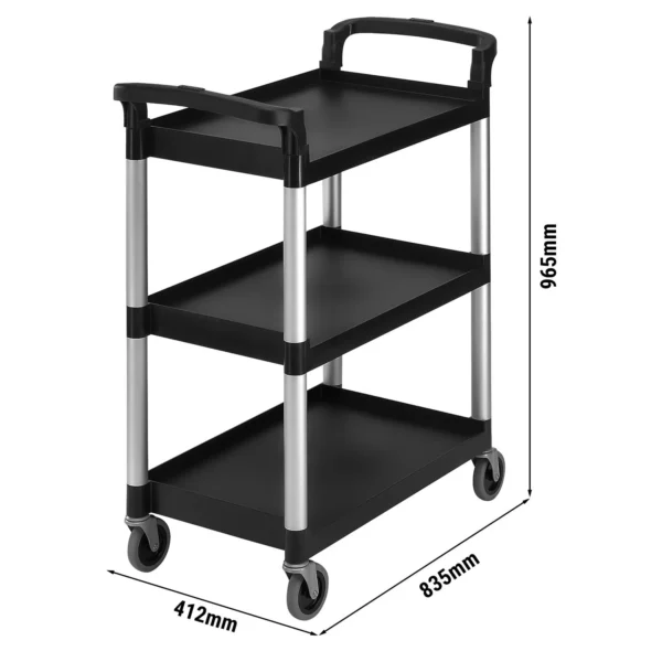 CAMBRO | Servírovací vozík / přepravní vozík KD - 3 police - černý - Image 2
