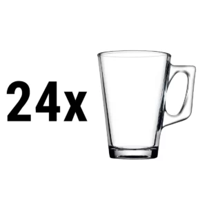 (24 kusů) čajová sklenička s ouškem - AQUA - 250 ml