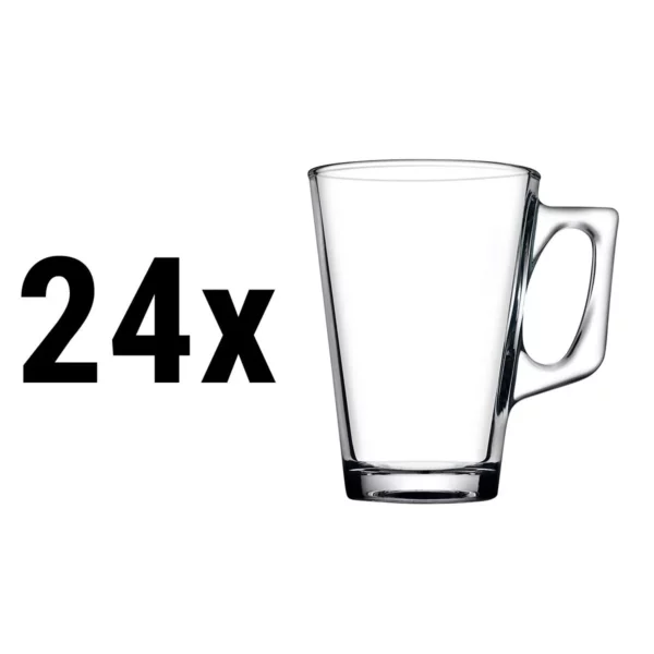 (24 kusů) čajová sklenička s ouškem - AQUA - 250 ml