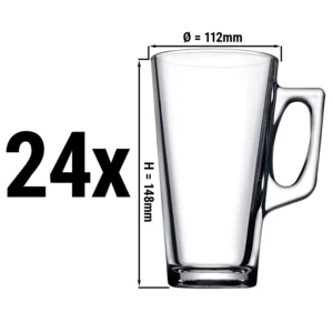 (24 kusů) skleněné sklenice - AQUA - 385 ml