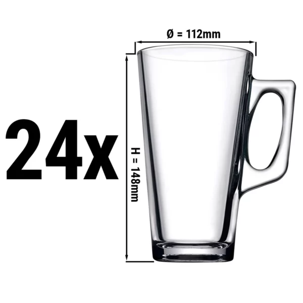 (24 kusů) skleněné sklenice - AQUA - 385 ml