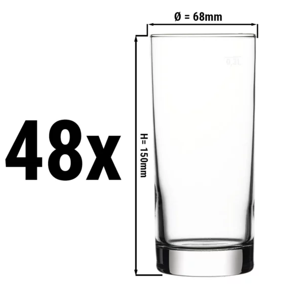 (48 kusů) sklenice na pivo - CHICAGO - 380 ccm - kalibrovaná na 300 ml
