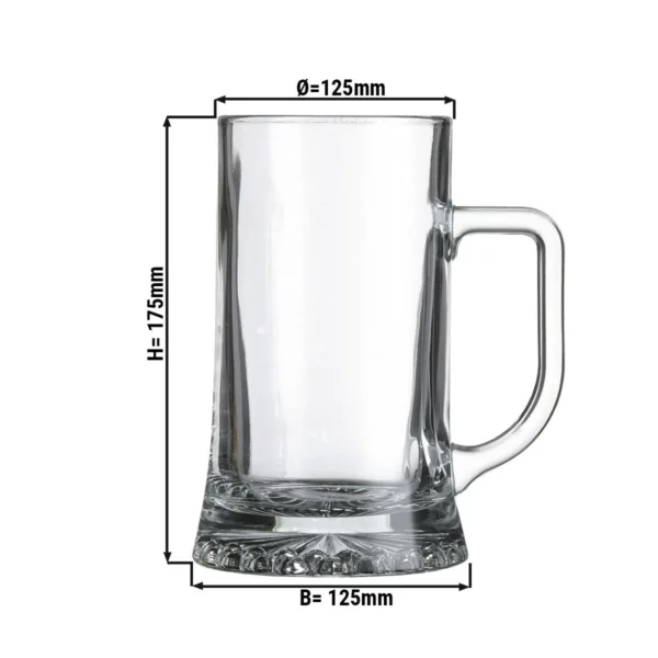 (12 kusů) hrnek na pivo - PIVO SPECIÁLY - 520 ml - průhledný