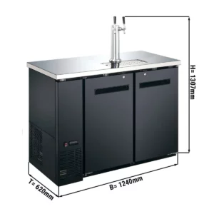 Chladič na pivo s kohoutkem - 2x50 litrové sudy - 1240x620mm
