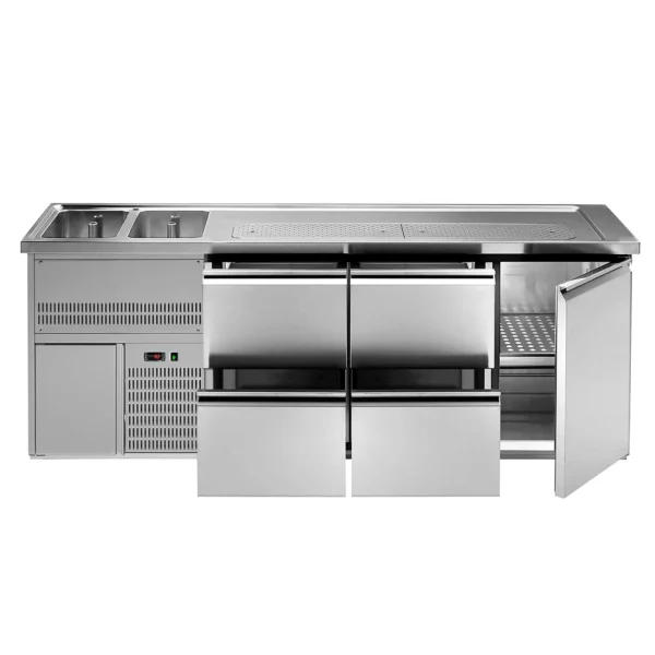 Pivní bar PREMIUM PLUS - 2500 x 700 mm - 1 dvířka a 4 zásuvky - Image 2