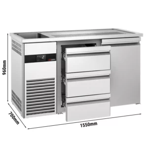 Pivní bar PREMIUM - 1550x700mm - 1 dvířka a 3 zásuvky