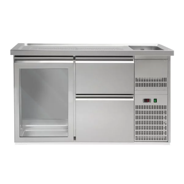 Pivní bar PREMIUM PLUS - 1550x700mm - 1 skleněná dvířka a 2 zásuvky - Image 4