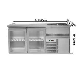 Pivní bar PREMIUM PLUS- 1950x700mm - se 2 zásuvkami