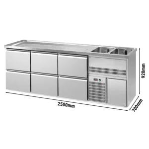 Pivní bar PREMIUM PLUS - 2500x700mm - 6 zásuvek