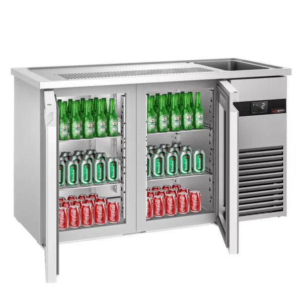 Pivní bar PREMIUM - 1550x700mm - 2 skleněná dvířka - Image 5