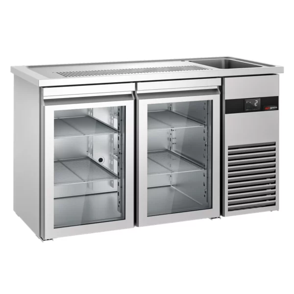 Pivní bar PREMIUM - 1550x700mm - 2 skleněná dvířka - Image 7