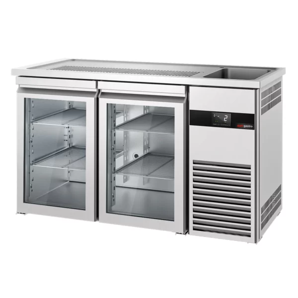 Pivní bar PREMIUM - 1550x700mm - 2 skleněná dvířka - Image 9