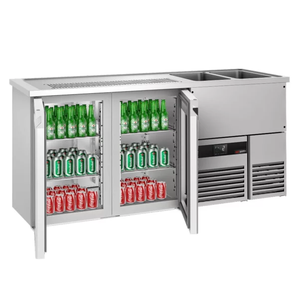Pivní bar PREMIUM - 1950x700mm - 2 skleněná dvířka - Image 2
