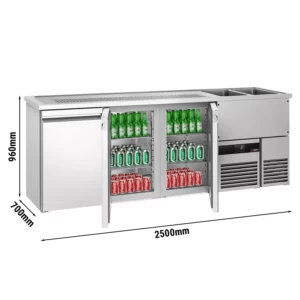 Pivní bar PREMIUM - 2500x700mm - 3 dvířka