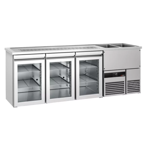 Pivní bar PREMIUM - 2500x700mm - 3 skleněná dvířka - Image 8