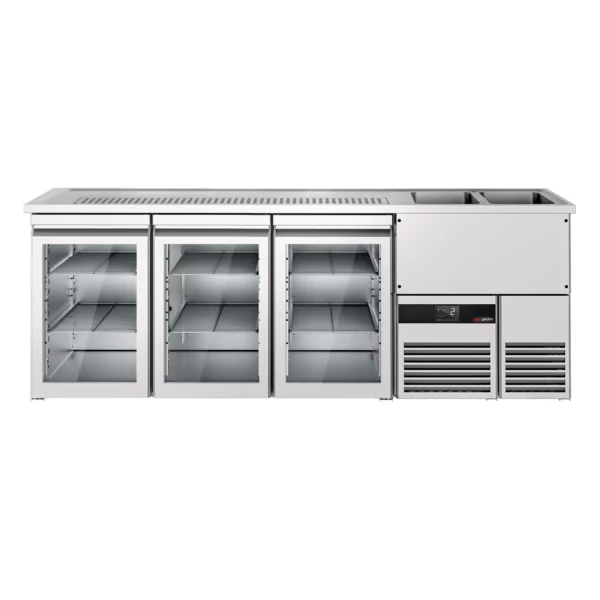 Pivní bar PREMIUM - 2500x700mm - 3 skleněná dvířka - Image 9