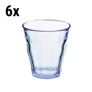 (6 kusů) Duralex univerzální nápojové sklo - PICARDIE - 220 ml - modro-transparentní