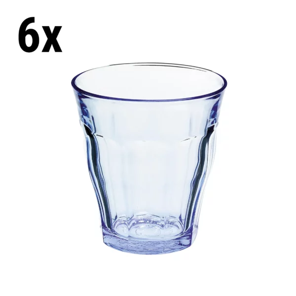 (6 kusů) Duralex univerzální nápojové sklo - PICARDIE - 220 ml - modro-transparentní