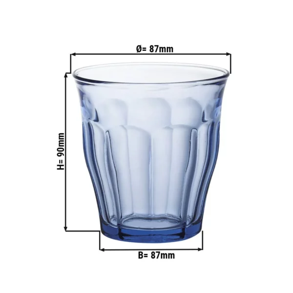 (12 kusů) Duralex univerzální nápojové sklo - PICARDIE - 250 ml - modro-transparentní - Image 3