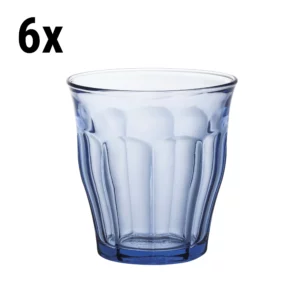 (6 kusů) Duralex univerzální nápojové sklo - PICARDIE - 250 ml - modro-transparentní